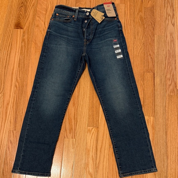 Levi's Dark Blue Wedgie Straight Jeans - Picture 1 of 6